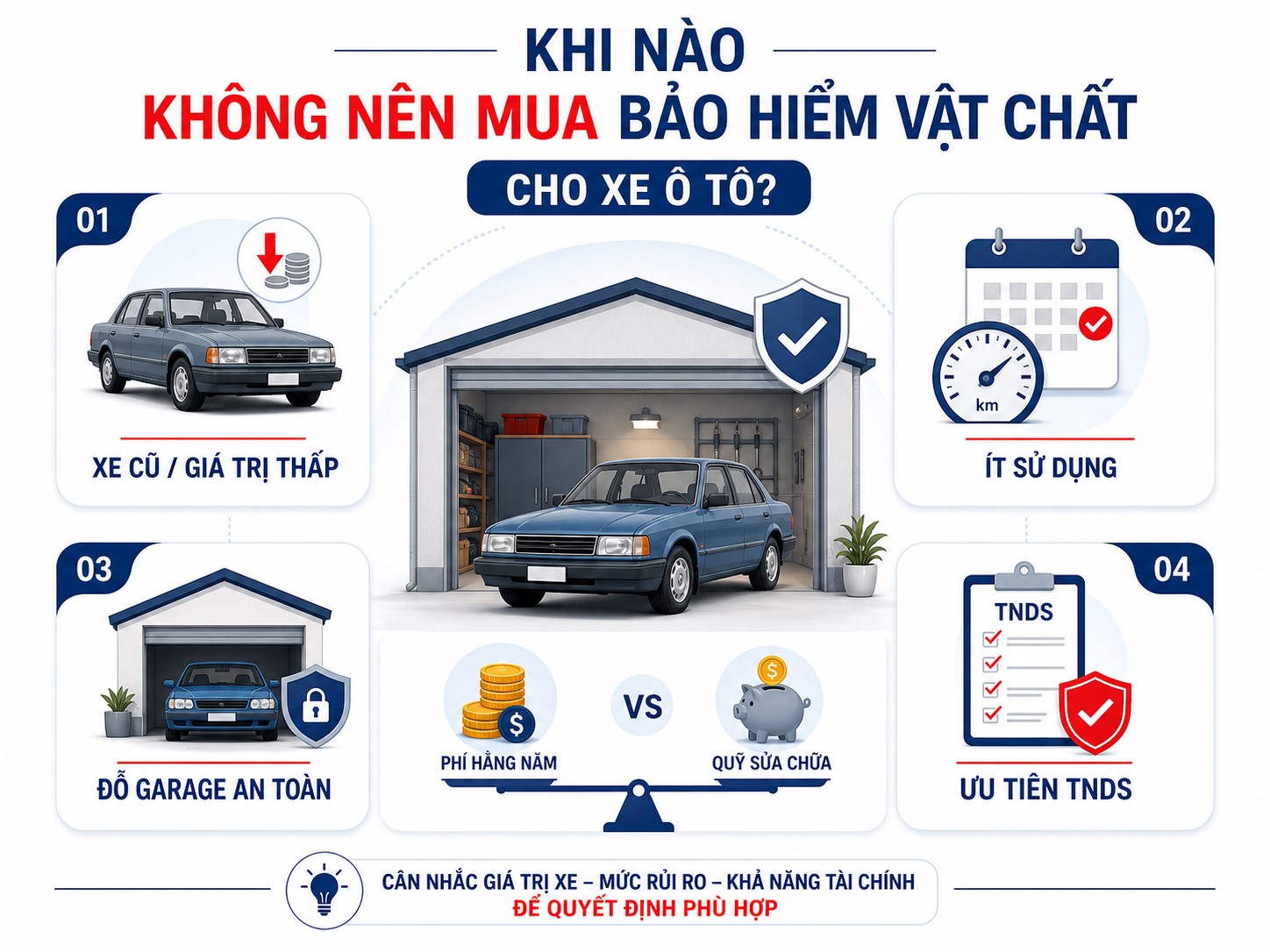 trường hợp không nên mua bảo hiểm thân vỏ