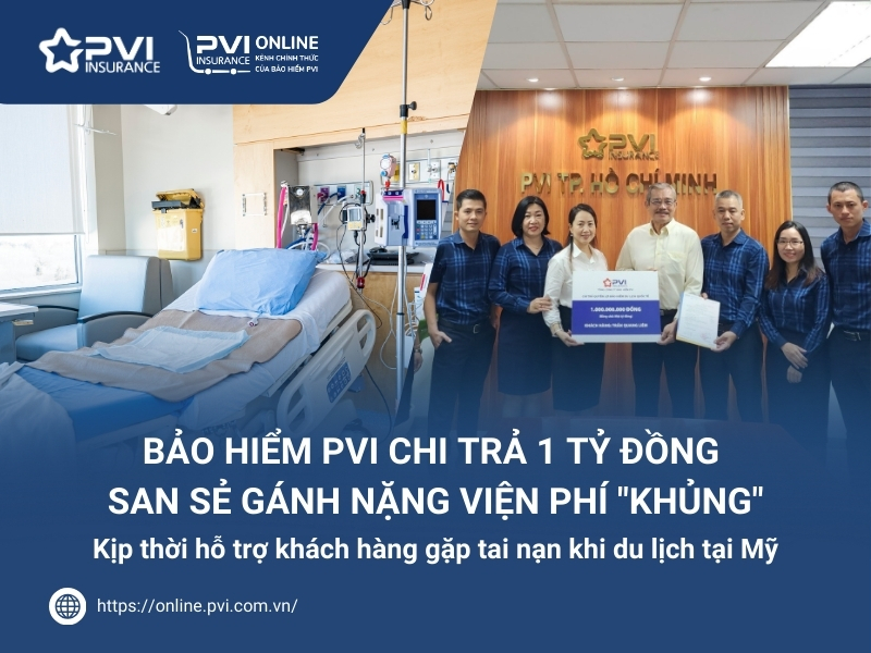 pvi chi trả viện phí bảo hiểm du lịch