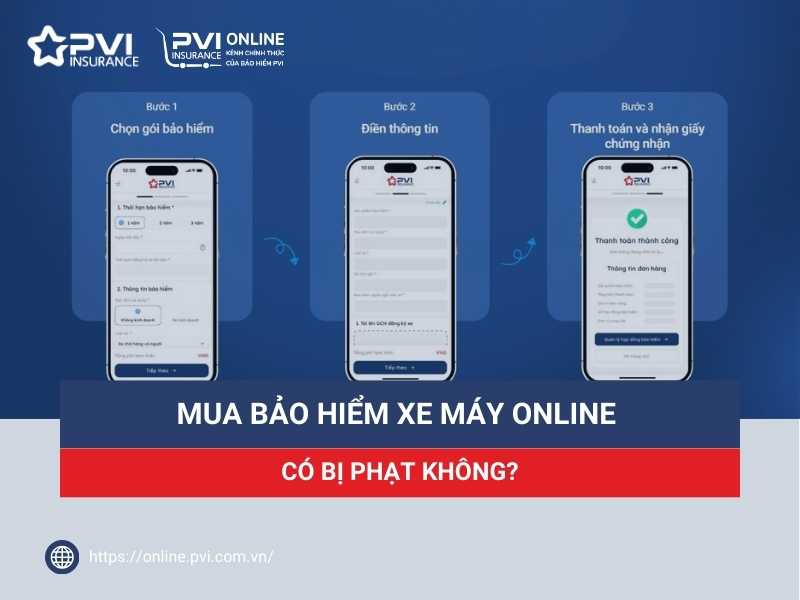 Mua bảo hiểm xe máy online có bị phạt không? GCN điện tử có hợp lệ không?